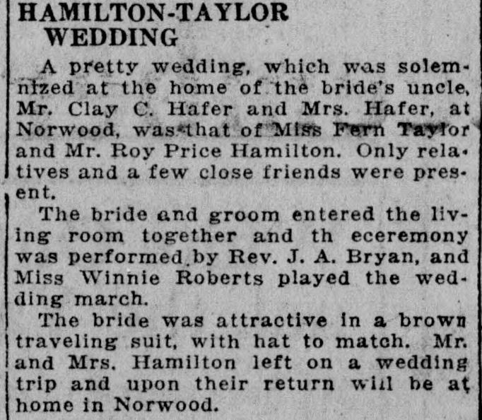 Fern Taylor Hafer-Roy Price Hamilton